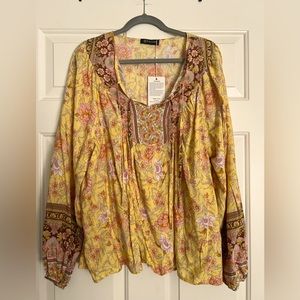 Pretty Floral, Flowy, Top, Size XL
